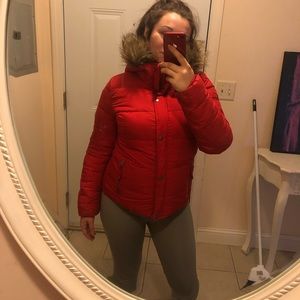 ABERCROMBIE AND FITCH RED JACKET